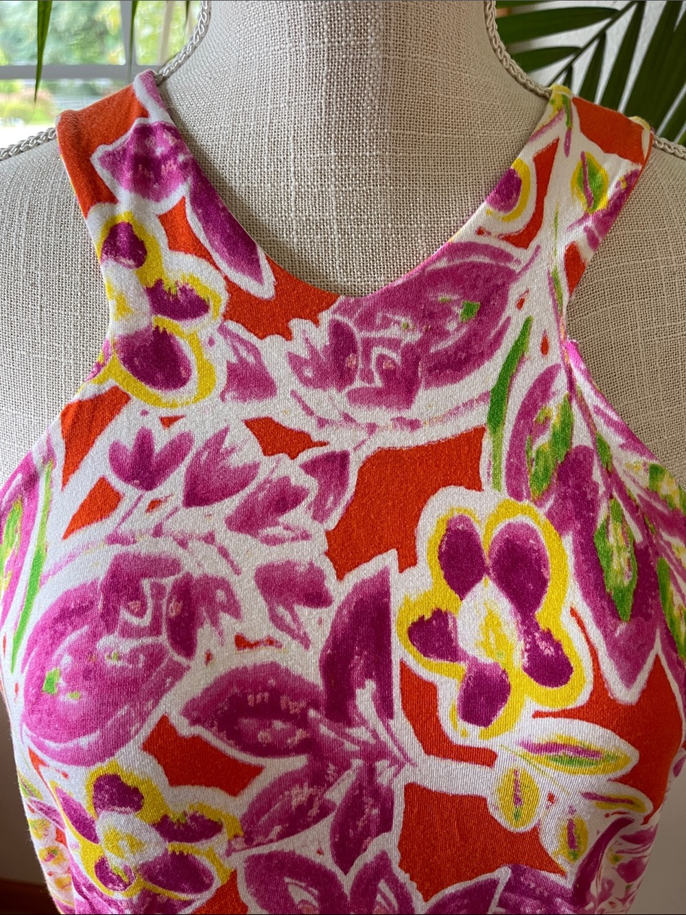 Lauren Ralph Lauren Orange, Pink & Yellow Floral Top - Picture 3 of 7